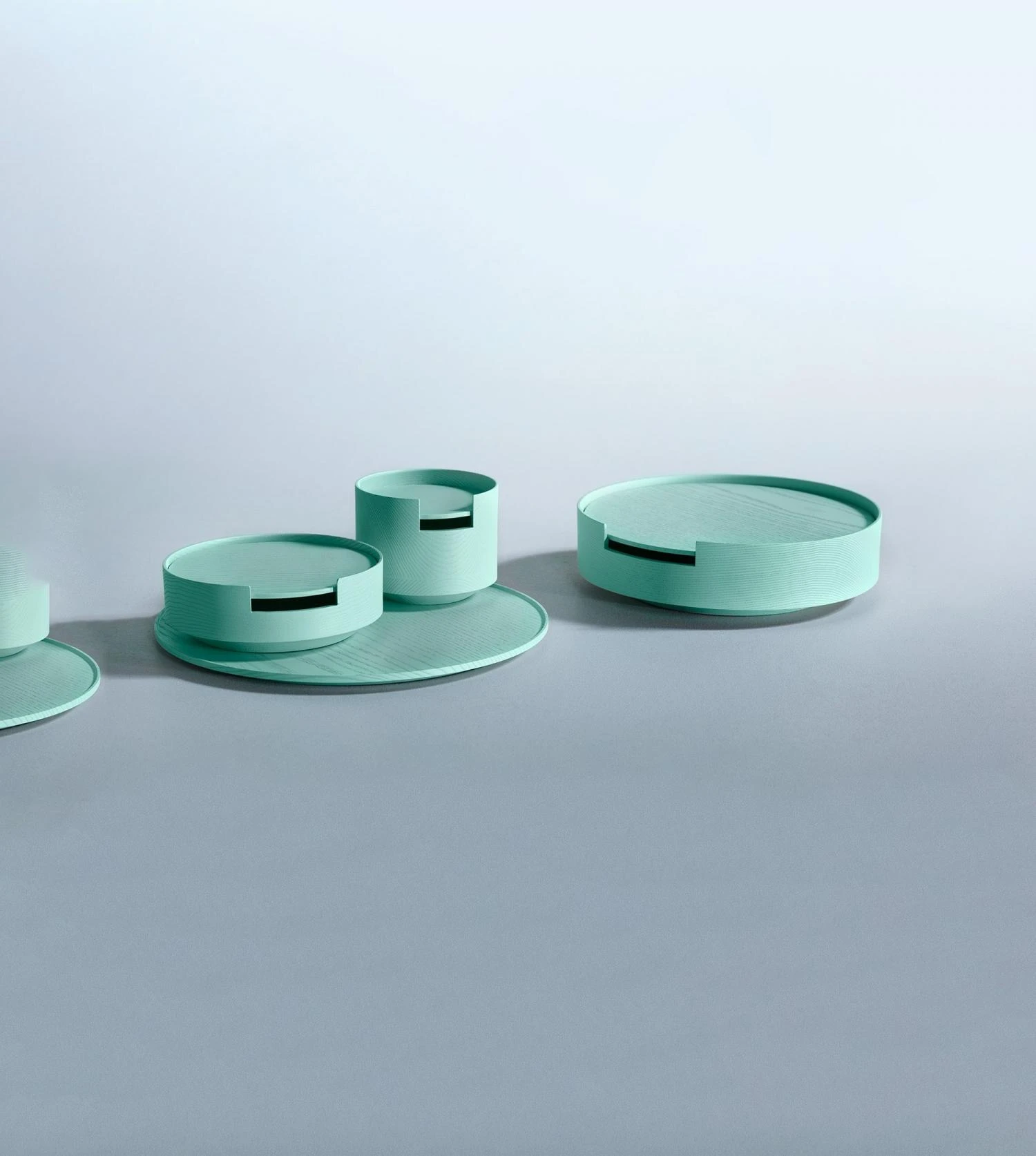 Set De Corbeilles Et Plateau Container En Bois – Image 2